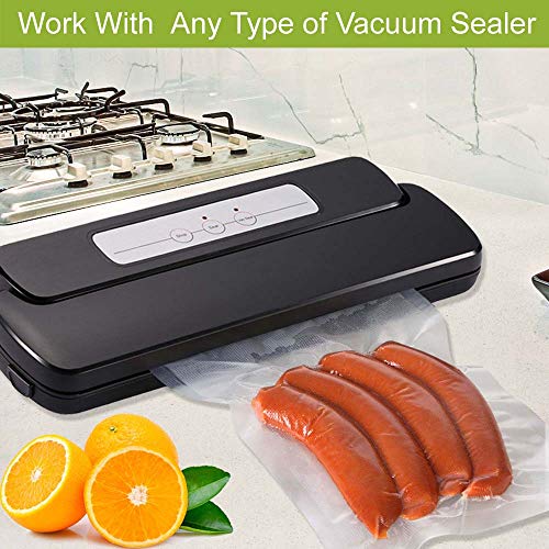 VacYaYa 100 Count Vacuum Sealer Bags 50 Each Size Pint 6" x 10" and Quart 8" x 12" for Food ,Seal a Meal Vac Sealers, Sous Vide Cooking Vaccume Safe, Heavy Duty Pre-Cut Storage Bag