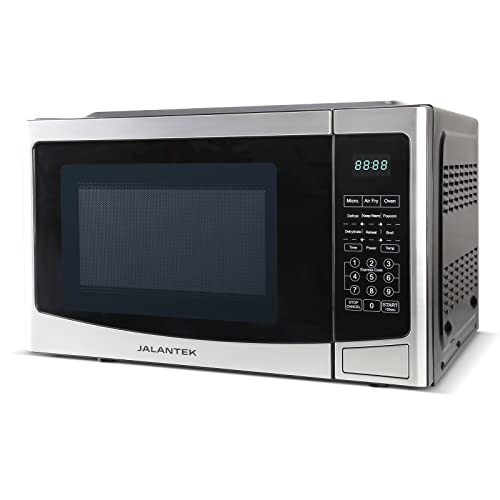 JALANTEK 4-in-1 Microwave Oven with Healthy Air Fry, Toaster Oven, Dehydrator, 1.2 Cu.ft/30L with Easy Clean Interior, Stainless steel