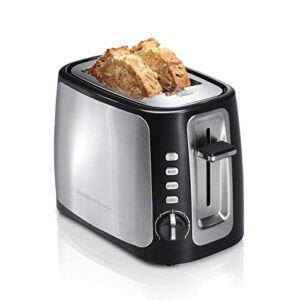 hamilton beach 22820 toaster with bagel and defrost settings, boost, auto-shutoff and cancel button wide slot, 2 slice, sure toast