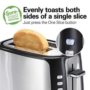 Hamilton Beach 22820 Toaster with Bagel and Defrost Settings, Boost, Auto-Shutoff and Cancel Button Wide Slot, 2 Slice, Sure Toast