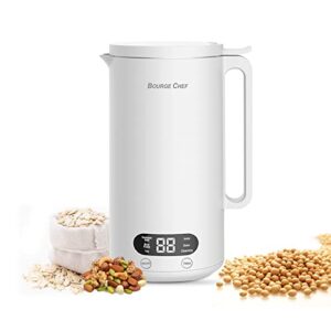 bourge chef nut milk maker machine, nut grain,bc-bw350, homemade almond, cow, soy, coffee, plant based milks,soybean milk, rice paste, tea, juice, stew, automatic and self-cleaning