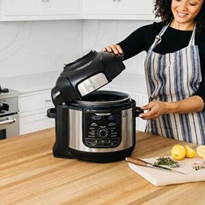 NINJA FD401 Foodi 8-qt. 9-in-1 Deluxe XL Cooker & Air Fryer-Stainless Steel Pressure Cooker, 8-Quart, (Renewed)