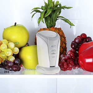 Fridge Deodorizer - Compact and Lightweight Ionic Refrigerator Freshener with High and Low Modes - Battery-Operated Fridge Accessories by Chef Buddy
