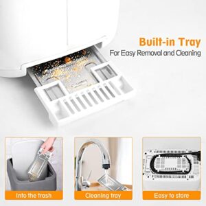 Toaster 2 Slice, White 1.5" Wide Slot 2 Slice Toaster with 7 Bread Shade Settings and Warming Rack, Defrost/Reheat/Stop Function, Removable Crumb Tray