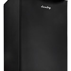 Danby DAR044A6MDB-6 4.4 Cu.Ft. Mini Fridge, Compact Refrigerator for Bedroom, Living Room, Bar, Dorm, Kitchen, Office, E-Star Rated with Door Lock, Black