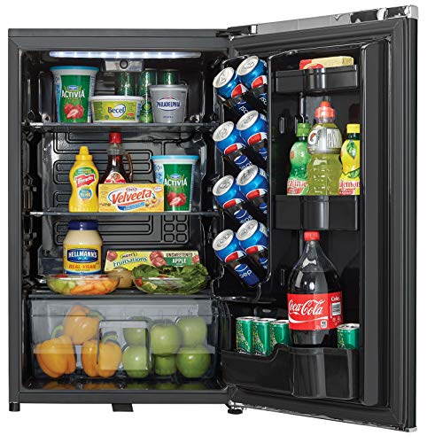 Danby DAR044A6MDB-6 4.4 Cu.Ft. Mini Fridge, Compact Refrigerator for Bedroom, Living Room, Bar, Dorm, Kitchen, Office, E-Star Rated with Door Lock, Black