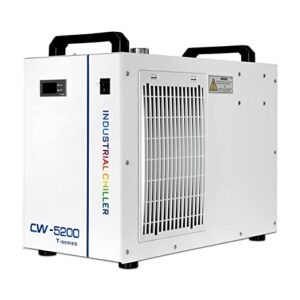 cloudray industrial water chiller cw-5200dh 6l 0.81hp 3.43gpm water cooling system for 60w 70w 80w 90w 100w 120w 130w 150w,co2 laser engraving & cutting machines,cools 5596 btu/h(upgraded 5200dg )
