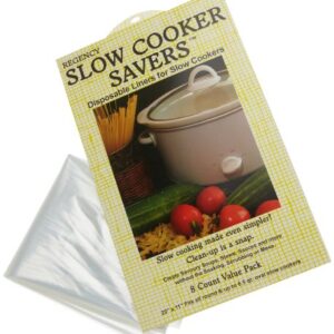 Regency Wraps Slow Cooker Saver Non-Stick Liners, Easy Clean Up for Sticky Meals, Store and Reheat Food, 20 x 12, Pack of 8