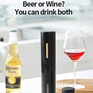 Hisip Electric Wine Opener, Battery Wine Bottle Opener Contains Beer Opener Wine Gift Set Automatic Corkscrew Electric Potable for Home Bar