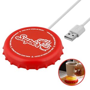 rediva coffee mug warmer,electric beverage warmers for heating coffee, beverage, milk, tea and hot chocolate(red)