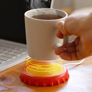 REDIVA Coffee Mug Warmer,Electric Beverage Warmers for Heating Coffee, Beverage, Milk, Tea and Hot Chocolate(Red)