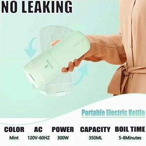 Portable Electric Kettle, Small Mini Electric Kettle Travel Electric Tea Coffee Kettle, Personal Hot Water kettle with 3 Variable Presets, Auto Shut-Off & Boil Dry Protection-350ml Portable Kettle