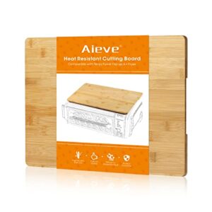 aieve cutting board compatible with ninja foodie air fryer, heat resistant air fryer accessories bamboo counter protection board compatible with ninja foodi sp101 sp201 sp301 air fryer toaster oven