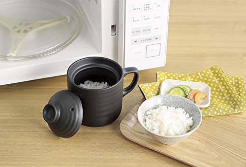 Donabe Microwave Rice Cooker Mug, 500ml, Random Color - Either Black or White