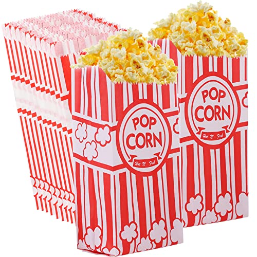 300 Pieces 1 oz Popcorn Paper Bags Small Pop Corner Bags Individual Servings for Popcorn Machine Party Disposable Pop Corn Storage Bag