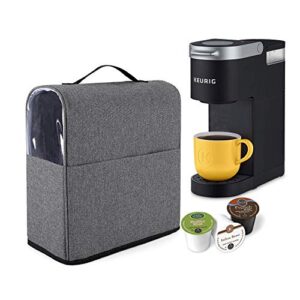 curmio coffee maker dust cover compatible with keurig k-mini and k-mini plus, coffee making machine cover with pockets for k cup, cover only