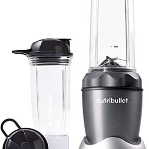 NutriBullet Pro 1000 Single Serve Blender Very Powerful 1000 Watts 7-Piece Set, Gray (Renewed)