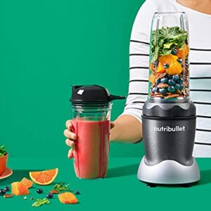 NutriBullet Pro 1000 Single Serve Blender Very Powerful 1000 Watts 7-Piece Set, Gray (Renewed)