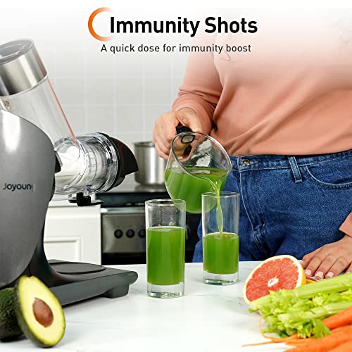 JOYOUNG Juicer Machines Ceramic Auger Juicer Masticating Juicer Higher Juice Yield, Slow Press Juicer 3 inches Large Feed Chute juicer masticating Easy to Clean