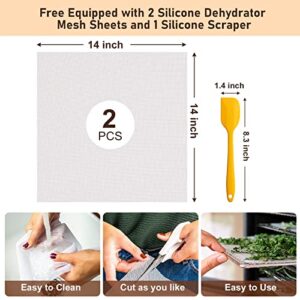 6-Pack Silicone Dehydrator Mats with Edge, 12x10.6inch Non-Stick Food Dehydrator Tray Liner Compatible with Cosori CP267-FD, Reusable Dehydrator Sheets for Fruits Eggs Meat Vegetables Flowers Herbs