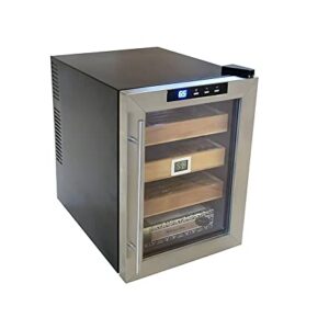 Prestige Import Group Clevelander Thermoelectric Cooler Humidor - Up to 250 Capacity - Color: Black w/Stainless Steel Door