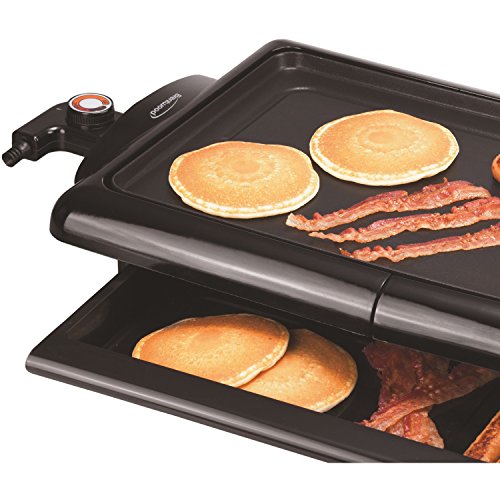 Brentwood TS-840 Non-Stick Electric Griddle with Drip Pan, 10 x 20 Inch, Black