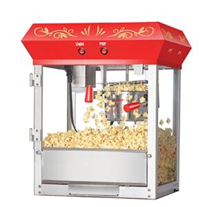 great northern popcorn red 6 oz. ounce foundation old-fashioned movie theater style popcorn popper