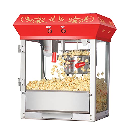 Great Northern Popcorn Red 6 oz. Ounce Foundation Old-Fashioned Movie Theater Style Popcorn Popper