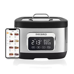 inkbird wifi sous vide water oven-3 in 1 sous vide oven with rack divider| 700w precision 3d electromagnetic water circulation rapid heating with app preset recipes,wifi control & timer, 8l capacity