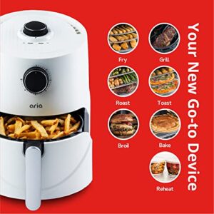 Aria Air Fryers CCW-909 Aria Ceramic Air Fryer, 3Qt, White