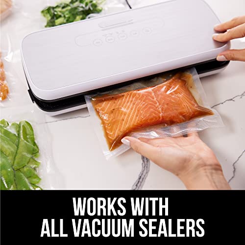 Gorilla Grip Airtight Vacuum Sealer Bags, 2 Pack, 11 IN x 25 FT, 6x Fresher Food, Pack A Meal Saver, Leakproof, Puncture Resistant, Prevents Freezer Burn, for Sous Vide, Microwave and Dishwasher Safe