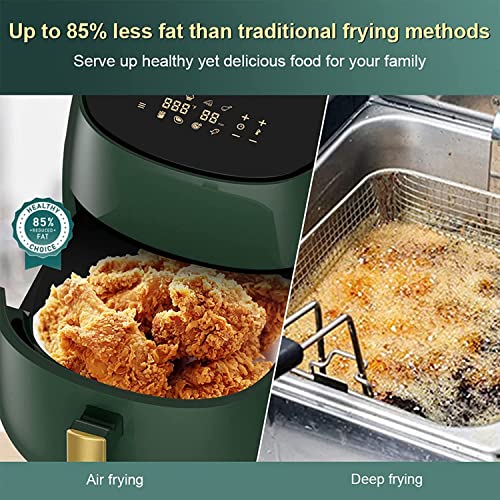 1400W Air Fryer, 4.8QT Oil Free Air Fryers for Home Use with Recipes Cookbook,7 Presets,Timer & Temperature Control,LED touch Screen for Low Fat Healthy Cooking, Oil Free