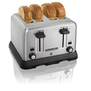 proctor silex commercial 4 slot toaster – extra-wide 1 3/8-in slots will easily accommodate bagels, waffles, and artisan breads.,24850r