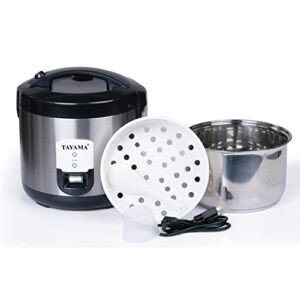 tayama 20-cup stainless steel automatic rice cooker & food steamer