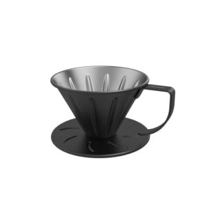 firemaple orca pour over coffee dripper-stainless steel coffee filter，reusable single cup coffee maker，easy to clean，ideal for camping, travel，office, home, coffee maker brew