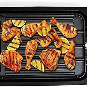 PowerXL Premium Indoor Electric Grill, Smokeless BBQ, Multi-Purpose Countertop Griddle, Authentic Grill Marks, Dishwasher-Safe, Non-Stick Coating, Rapid Heat