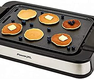 PowerXL Premium Indoor Electric Grill, Smokeless BBQ, Multi-Purpose Countertop Griddle, Authentic Grill Marks, Dishwasher-Safe, Non-Stick Coating, Rapid Heat