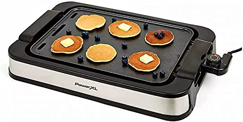 PowerXL Premium Indoor Electric Grill, Smokeless BBQ, Multi-Purpose Countertop Griddle, Authentic Grill Marks, Dishwasher-Safe, Non-Stick Coating, Rapid Heat