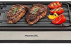 PowerXL Premium Indoor Electric Grill, Smokeless BBQ, Multi-Purpose Countertop Griddle, Authentic Grill Marks, Dishwasher-Safe, Non-Stick Coating, Rapid Heat