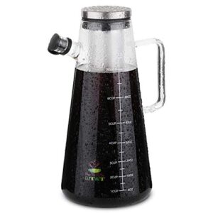 btat- cold brew coffee maker, iced coffee maker, 2 liter (2 quart, 64 oz), iced tea maker, cold brew maker, tea pitcher, coffee accessories, iced tea pitcher, cold brew system, cold brew pitcher