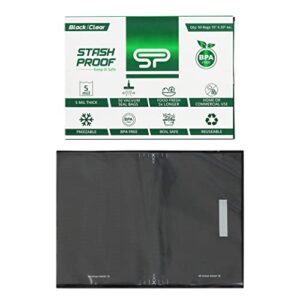 Stash Proof Vacuum Seal Bags (15" x 20", Black and Clear) 5 Mil Thick Industrial Storage Sealer Bags - 50 Count