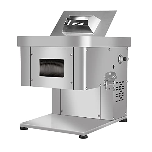 MPSMAG Meat Slicer 1100W Meat Cutter Machine 330lbs/hr Electric Deli Food Slicer Meat Cutting Machine Meat Cutter Fresh Meat Shredded Fresh Meat Dicer Slicer Processing Machine