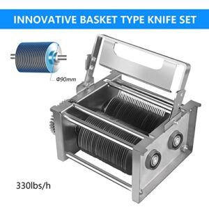 MPSMAG Meat Slicer 1100W Meat Cutter Machine 330lbs/hr Electric Deli Food Slicer Meat Cutting Machine Meat Cutter Fresh Meat Shredded Fresh Meat Dicer Slicer Processing Machine