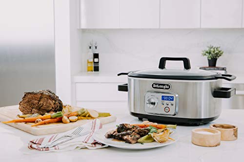 De'Longhi Livenza Programmable Slow Cooker with Stovetop-Safe Pot