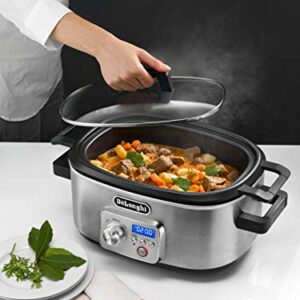 De'Longhi Livenza Programmable Slow Cooker with Stovetop-Safe Pot