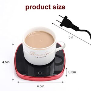 Coffee Mug Warmer, Smart Cup Warmer for Desk with Auto Shut Off, Electric Beverage Warmer with 2 Temperature Settings, Candle Wax Cup Warmer Heating Plate for Hot Tea, Water, Cocoa, Milk