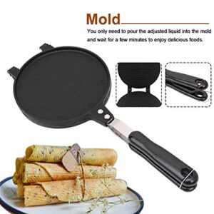 Waffle Cone Maker, Waffle Irons Mold Nonstick Coating Surface Baking Pan, Multifunctional Double Sided Pancake Maker Crisp Omelet Pan Ice Cream Maker Machine Egg Roll Mold