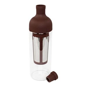 Potted Pans Cold Brew Bottle, 27oz Wine Bottle Shape Tumbler for Iced Coffee or Tea Infuser with Removable Filter- Heatproof Glass, Easy To Hold and Pour