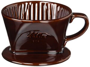 kalita ceramic coffee dripper 101 lotto brown # 01003