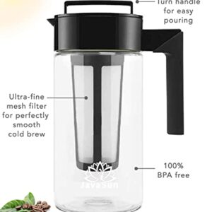 JavaSun Deluxe Cold Brew Coffee Maker, 1.3 Quart Heavy-Duty Tritan Pitcher (Classic)